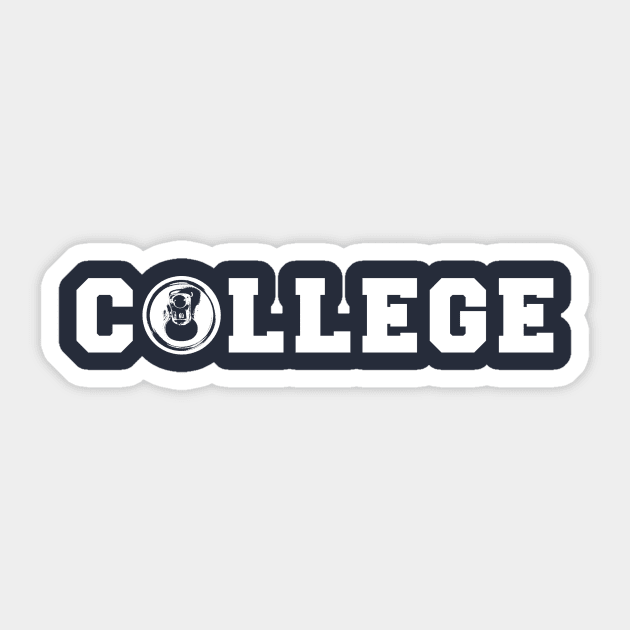 College... PARTY TIME!!! Sticker by Adatude